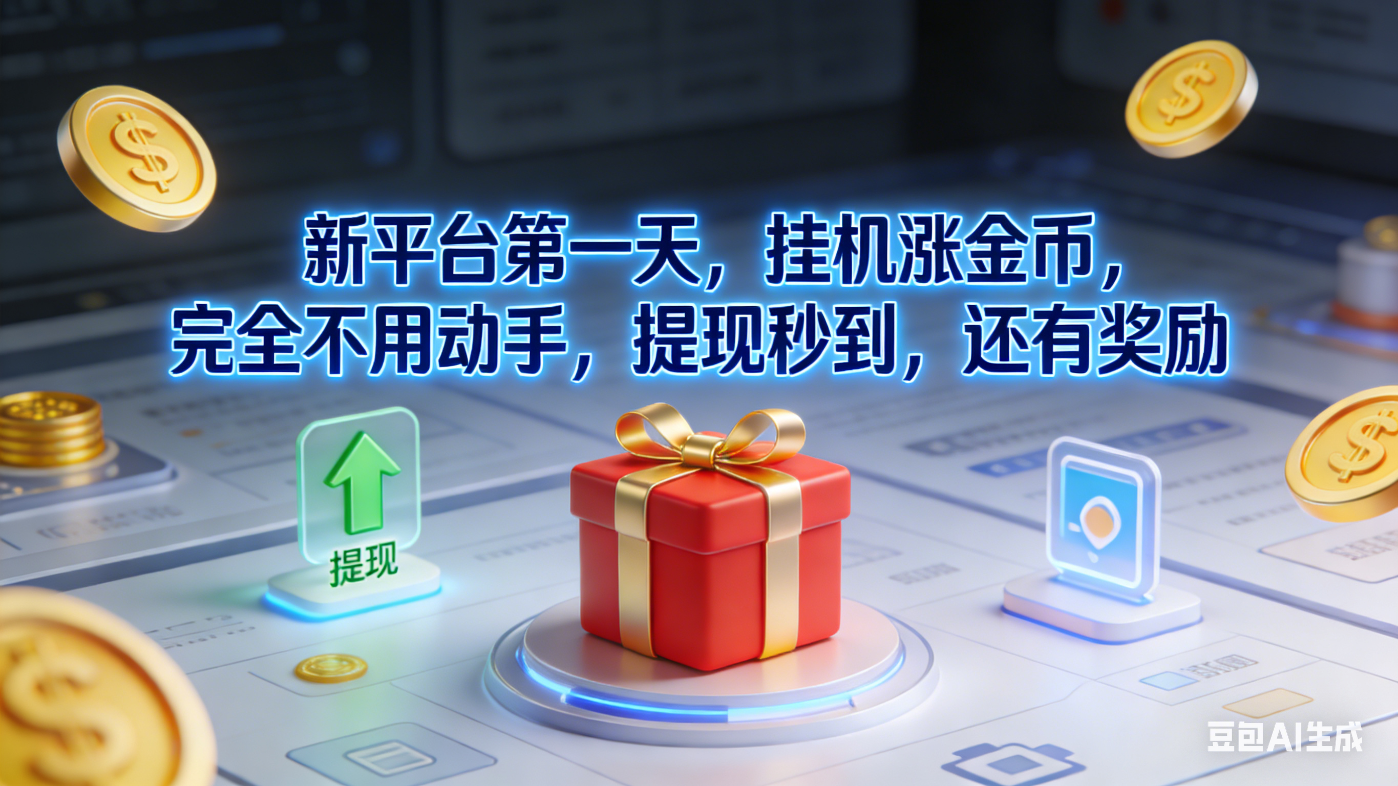 新平台第一天，挂机涨金币，完全不用动手，提现秒到，还有奖励网创吧-网创项目资源站-副业项目-创业项目-搞钱项目创业吧