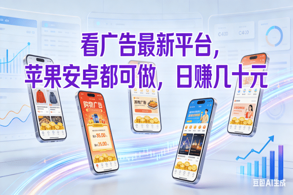 看广告最新平台，苹果安卓都可做，日赚几十元网创吧-网创项目资源站-副业项目-创业项目-搞钱项目创业吧